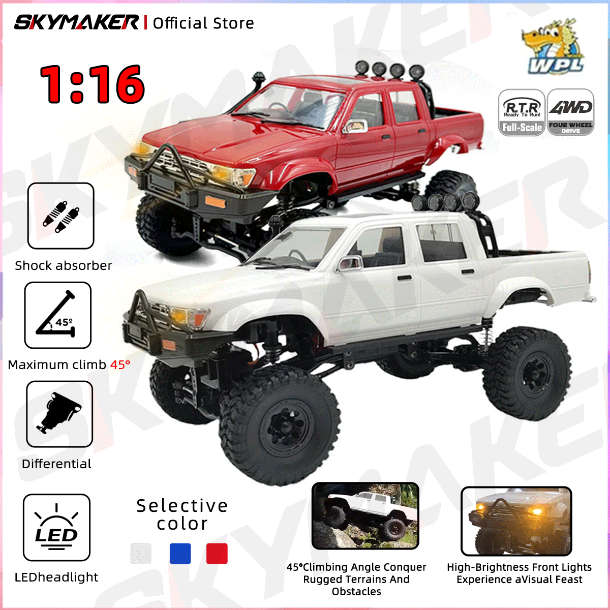 WPL C64-1 Радиоуправляемый авт – обзор и цена Rc Hobby Tech Bali