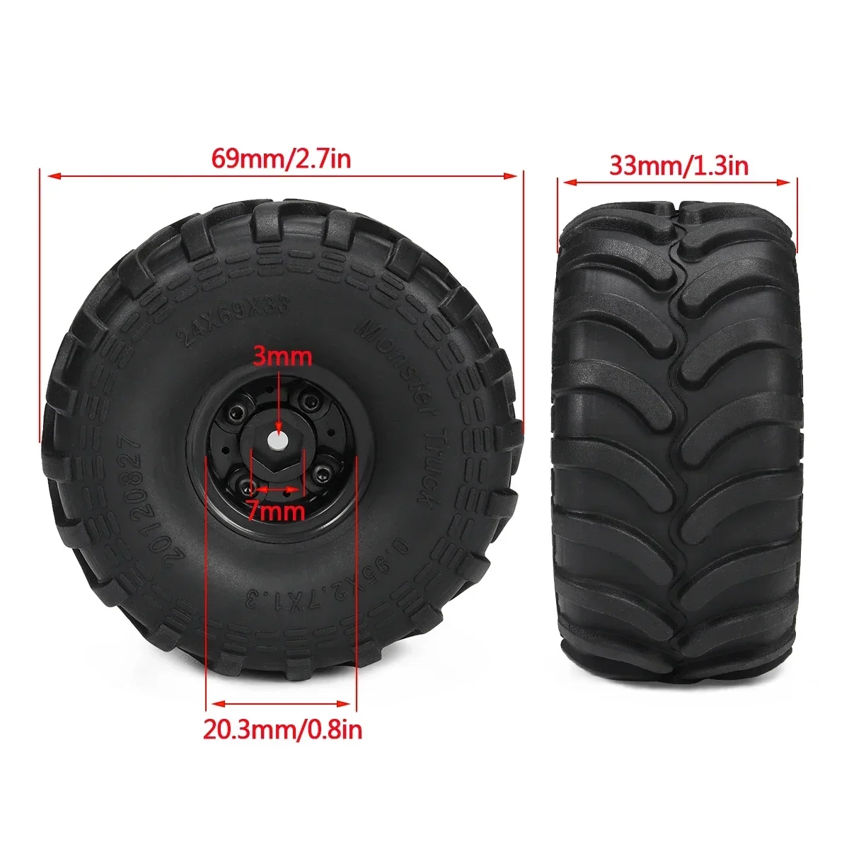 4 шт. шины Monster Truck с обо – обзор и цена Rc Hobby Trucks